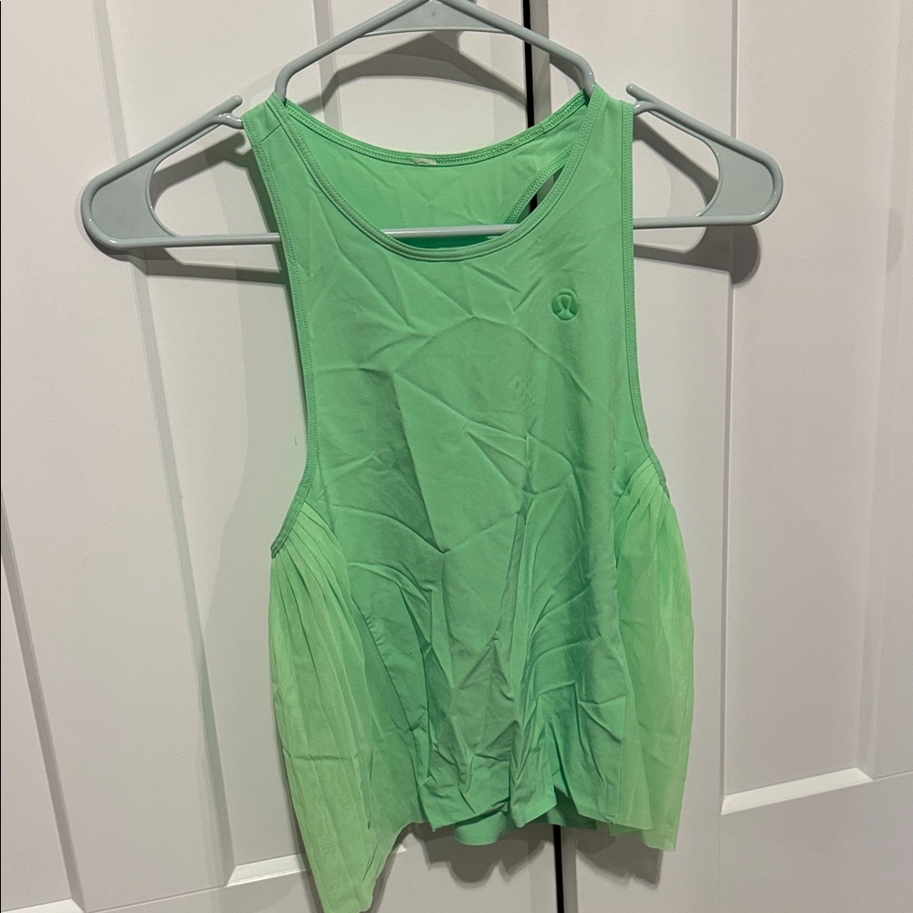 lululemon athletica Light Green Mesh-Side Racerback Tank